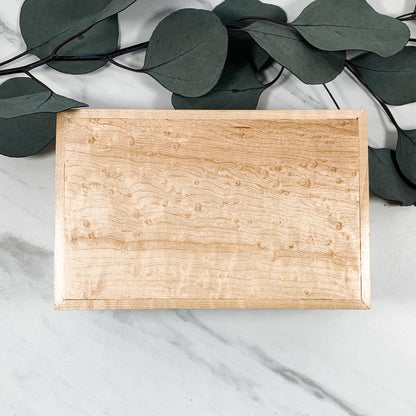 Birdseye Maple and Curly Maple Box-Personalized Keepsake Box-8026