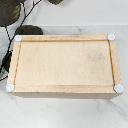 Yellow Heart and Birdseye Maple Box-Personalized Keepsake Box-8031