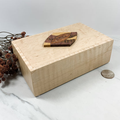 Mulitple Woods, Birdseye Maple, and Figured Maple Box-Keepsake Box-8049
