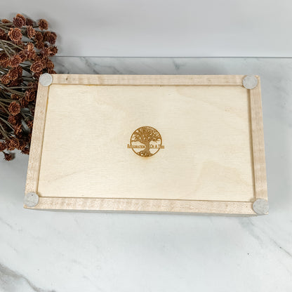 Mulitple Woods, Birdseye Maple, and Figured Maple Box-Keepsake Box-8049