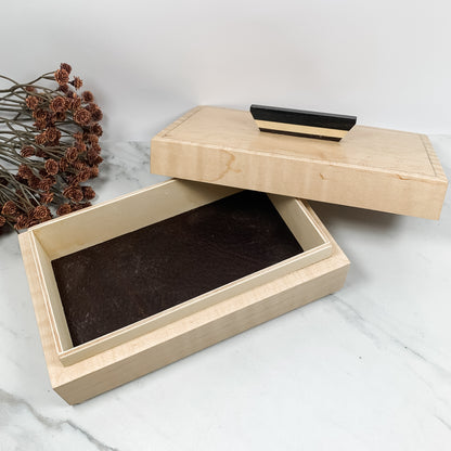 Multiple Woods, Birdseye Maple, and Curly Maple Box Keepsake Box-8054