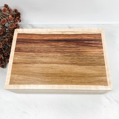 Canary Wood and Curly Maple Box Keepsake Box-8079