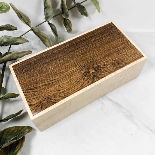 Bacote and Curly Maple Box Keepsake Box-8091