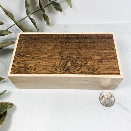 Bacote and Curly Maple Box Keepsake Box-8091