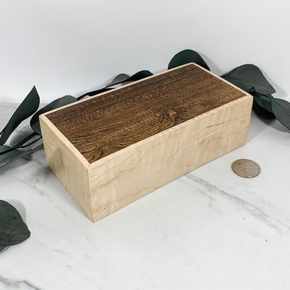 Bacote and Curly Maple Box Keepsake Box-8091