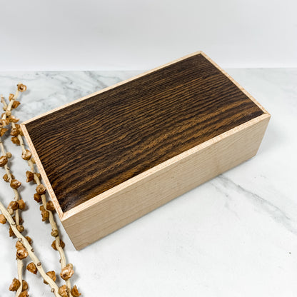 Bacote and Curly Maple Box Keepsake Box-8128