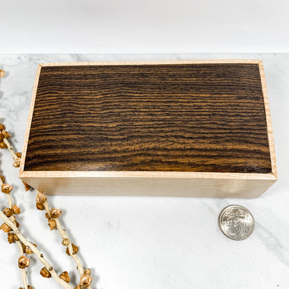 Bacote and Curly Maple Box Keepsake Box-8128