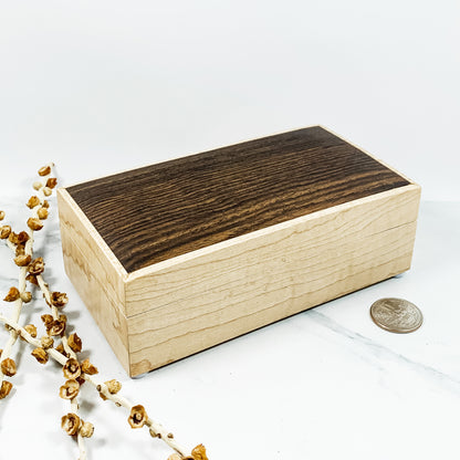 Bacote and Curly Maple Box Keepsake Box-8128
