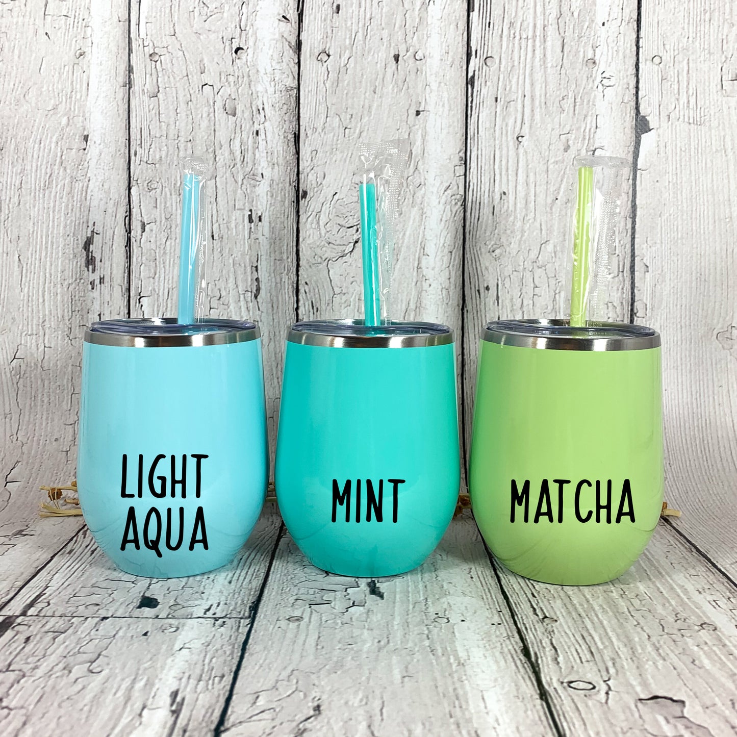 LAST CHANCE-12 oz. Personalized Wine Tumbler with Straw-Laser Engraved Wine Tumbler