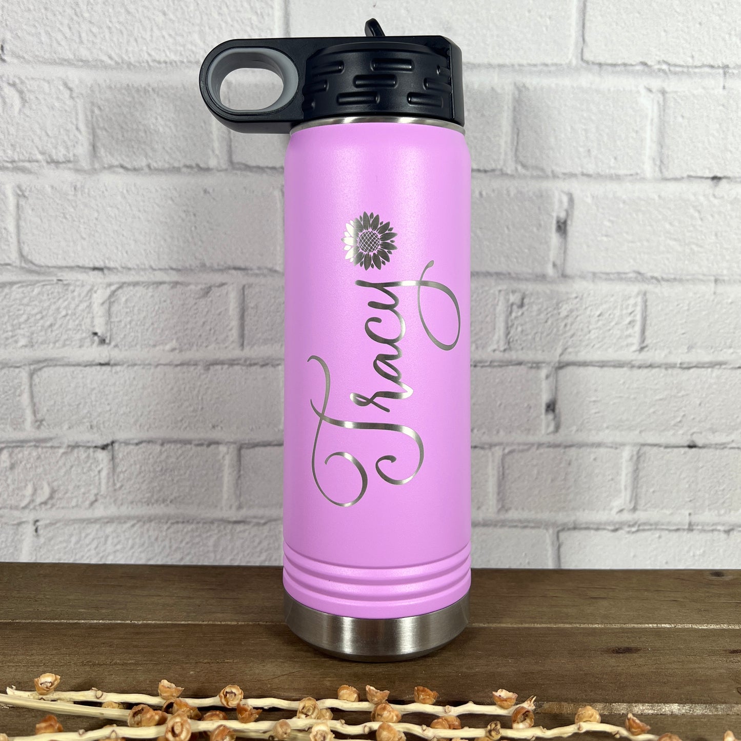 20 oz. Personalized Water Bottle-Laser Engraved Tumbler