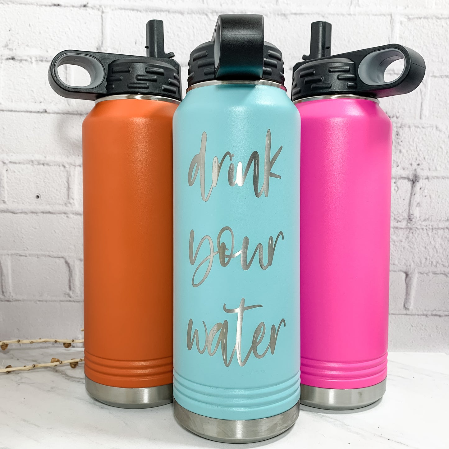 32 oz. Personalized Water Bottle-Laser Engraved Tumbler