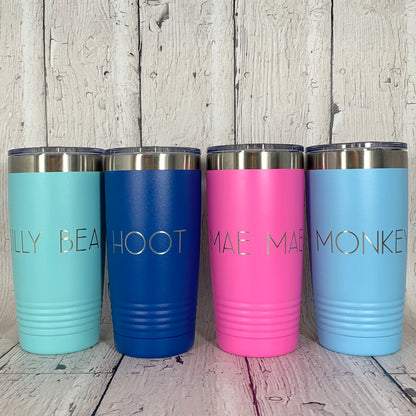 20 oz. Personalized Tumbler-Insulated Laser Engraved Tumbler