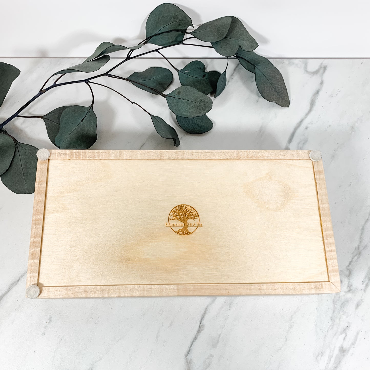 Camphor Burl and Curly Maple Box-Personalized Keepsake Box-7756