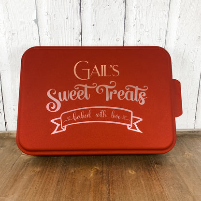 Cake Pan with Laser Engraved Lid-Personalized Cake Pan