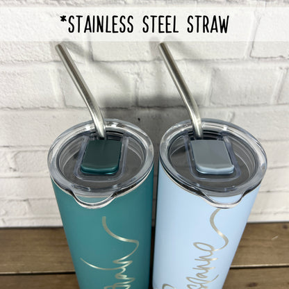 10 inch Silicone or Stainless Steel Straw-Replacement Straw
