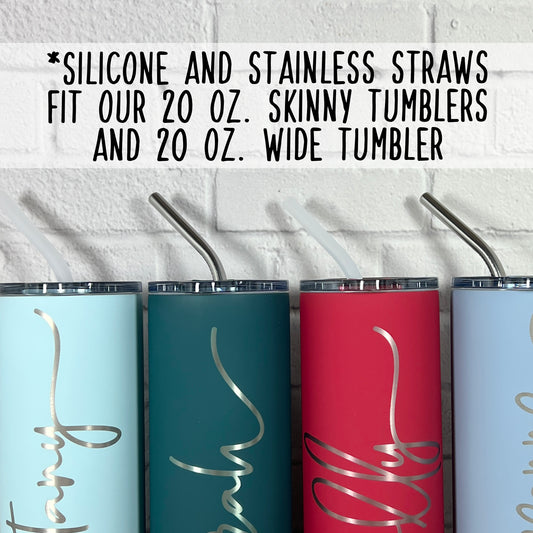 10 inch Silicone or Stainless Steel Straw-Replacement Straw