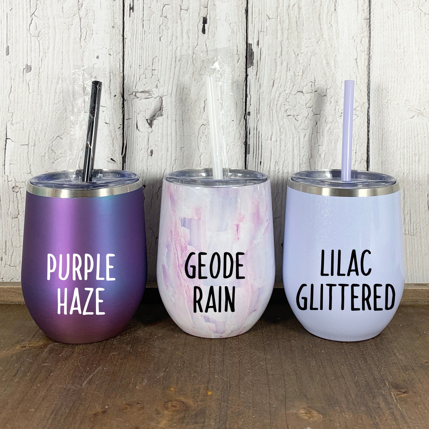 LAST CHANCE-12 oz. Personalized Wine Tumbler with Straw-Laser Engraved Wine Tumbler